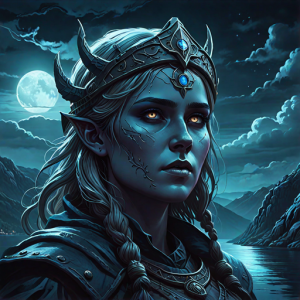 Face of Freyja in the sky over Scandinavian fjord - 5.png