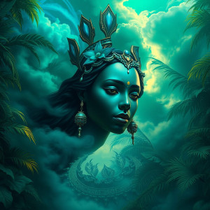 Face of goddess Oya in the sky over African jungle.jpg