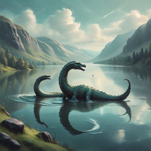 Loch Ness monster in Scottish lake.png