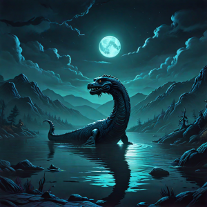 Loch Ness monster in Scottish lake - 1.png