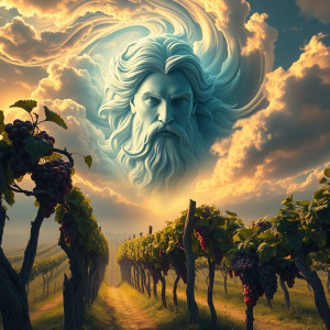 Face of god Dionysus in the sky over vineyard.jpg