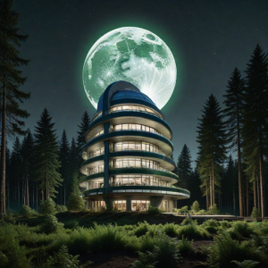 Giant futuristic building in Oregon forest - 1.png