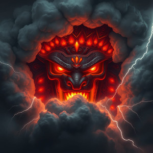 Face of god Tlaloc in violent thunderstorm.jpg