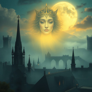 Face of Goddess Brigid in the sky over Irish city.jpg