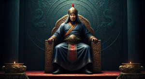 Mongol Sultan Timur on his throne - 2.jpg