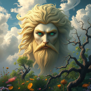 Face of Celtic god Aengus in the sky over the garden.jpg