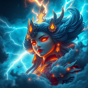 Face of Vietnamese goddess of lightning.jpg