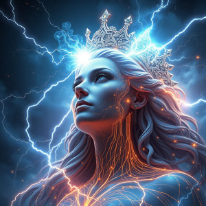 Face of goddess of lightning in deep space.jpg