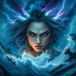 Face of goddess of thunder inside ferocious hurricane.jpg