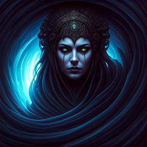 Face of goddess of the Darkness in the sky over Sheol.jpg
