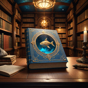 Grimoire of Pisces in magical library.png