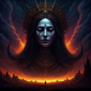 Face of Goddess of the Dead in the sky over Sheol.jpg
