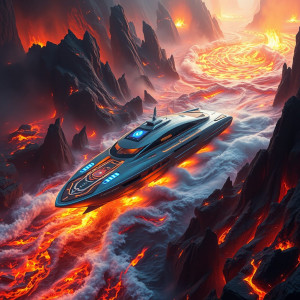Futuristic yacht in burning Devil's Sea.jpg