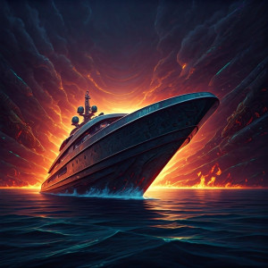 Futuristic yacht in burning Devil's Sea - 2.jpg