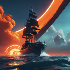 Futuristic yacht in burning Devil's Sea - 5.jpg