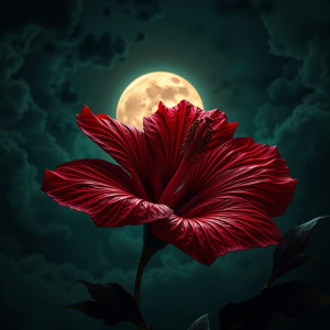 Deadly hibiscus flower under blood moon.jpg