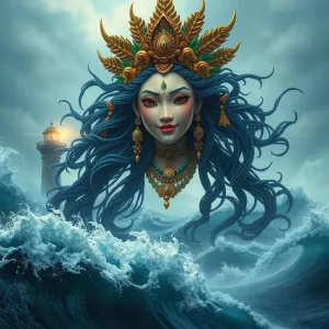 face-of-thai-goddess-of-the-sea-in-the-sky-over-giant-waves-and-the-lighthouse.webp