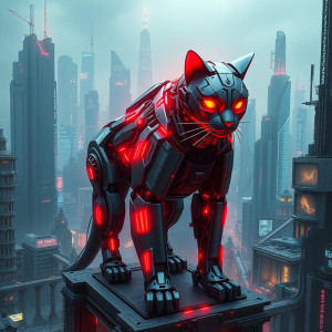 Giant mechanical cat in futuristic city.jpg