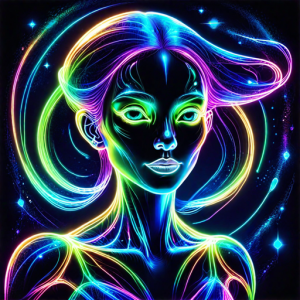 Face of female alien being in deep space.png