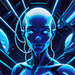 Face of female alien being in deep space - 1.png