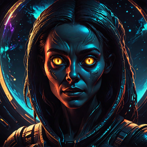 Face of female alien being in deep space - 2.png