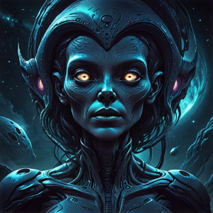 Face of female alien being in deep space - 3.png