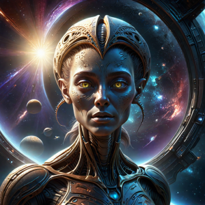 Face of female alien being in deep space - 4.png