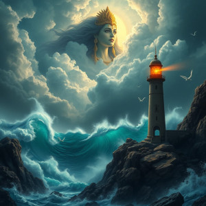Face of Indian goddess of the sea in the sky.jpg