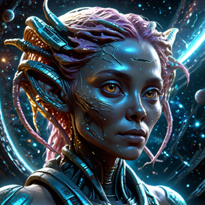 Face of female alien being in deep space - 6.png