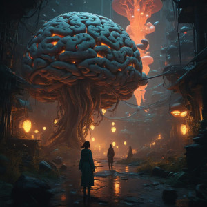 Giant brain in mystical city.jpg