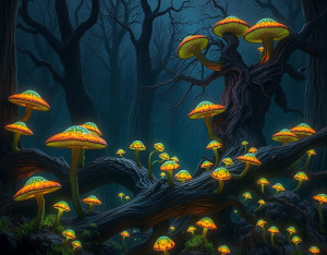 Deadly mushrooms in apocalyptic forest.jpg