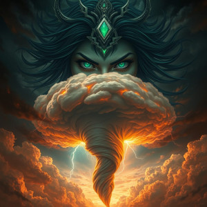 Face of Goddess of Vengeance in the sky over vicious tornado.jpg