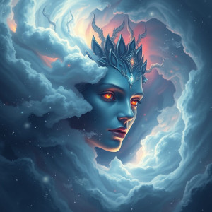 Face of Goddess of Vengeance in the sky over vicious snowstorm.jpg