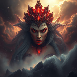 Face of Goddess of Vengeance in the sky over vicious hailstorm.jpg