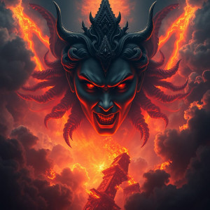 Face of Goddess of Vengeance in the sky over apocalyptic firestorm.jpg