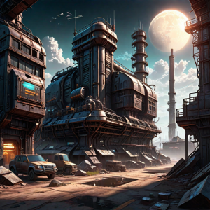 Cyberpunk factory in industrial wasteland - 3.png