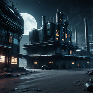 Cyberpunk factory in industrial wasteland - 7.png