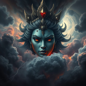 Face of the Goddess of Destruction in the sky over vicious squall.jpg