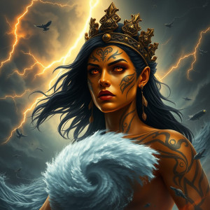 Face of the Goddess of Destruction in the sky over vicious hurricane.jpg