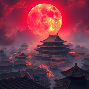 Burning forbidden city under blood moon.jpg