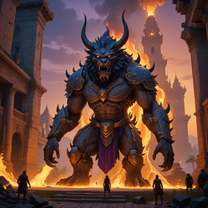 Burning statue of Moloch in Carthage temple.jpg