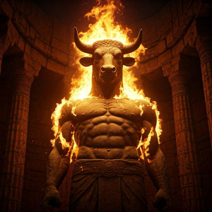 Burning statue of Moloch in Carthage temple - 1.jpg