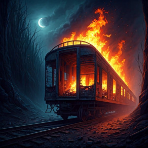 Burning railway carriage under black moon - 2.jpg