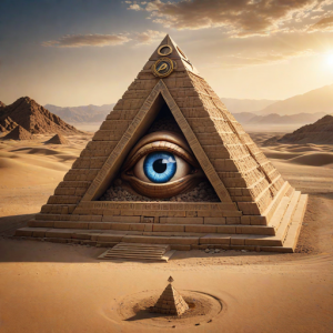 Giant masonic eye in the pyramid in the desert - 3.png
