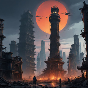 Giant round tower of the dead in apocalyptic city - 4.jpg