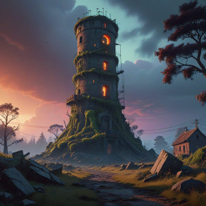 Giant round tower of the dead in apocalyptic city - 6.jpg