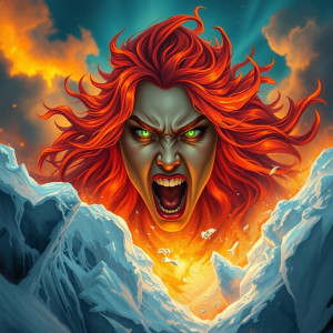 Face of goddess of rage in the sky over vicious avalanche.jpg
