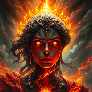 Face of goddess of rage in the sky over vicious hellfire.jpg