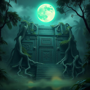 Megalith of the dead in Central American jungle under Black Moon.jpg