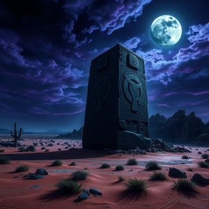 Megalith of the dead in Arizona desert under Black Moon.jpg